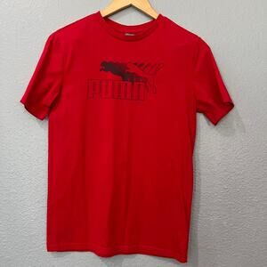 Puma Red Graphic Logo Tee Kids XL 18/20